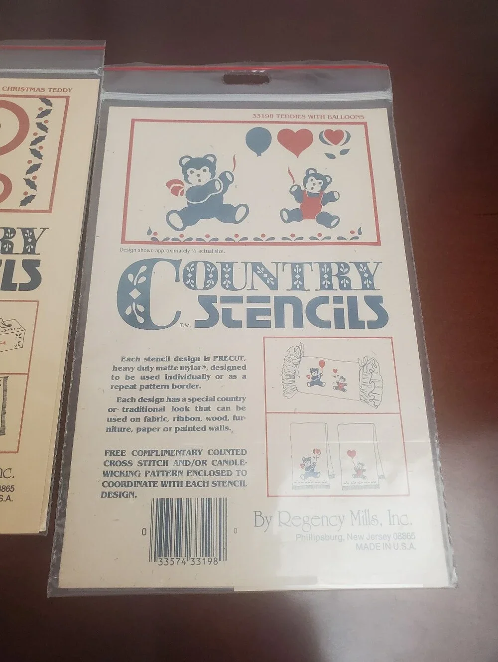 NOS Lot Of 4 Country Stencils By Regency Mills Teddies  And Bears U.S.A